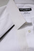 Dolce & Gabbana White Cotton GOLD Collared Dress Formal Shirt
