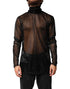 Dolce & Gabbana Black Sheer Long Sleeves Turtleneck Top