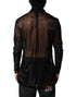 Dolce & Gabbana Black Sheer Long Sleeves Turtleneck Top