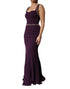 Dolce & Gabbana Violet Embellished Sheath Mermaid Gown Dress