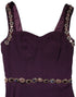 Dolce & Gabbana Violet Embellished Sheath Mermaid Gown Dress
