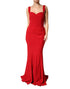 Dolce & Gabbana Red Viscose Sheath Mermaid Long Gown Dress