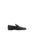 Gucci Black Calf Leather Bos Taurus Slip-On Loafers