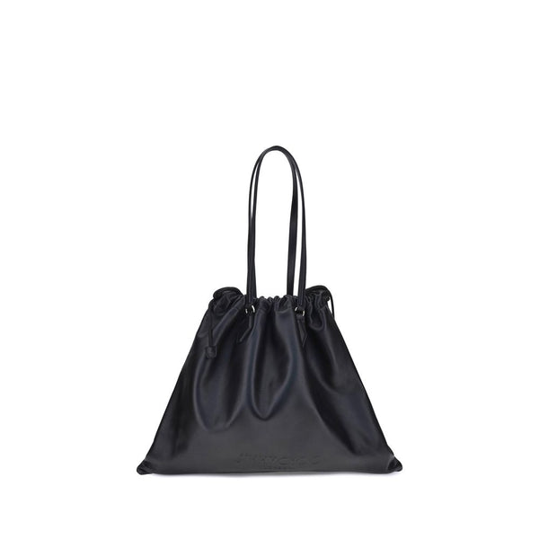 Jimmy Choo Black Calf Leather Bos Taurus Shoulder Bag