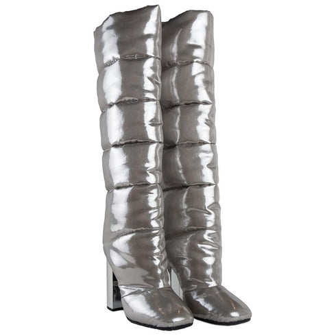Dolce & Gabbana Silver Nylon Women's Ankle Boot