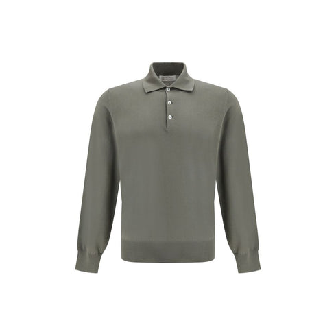 Brunello Cucinelli Green Cotton Shortsleeve Shirt