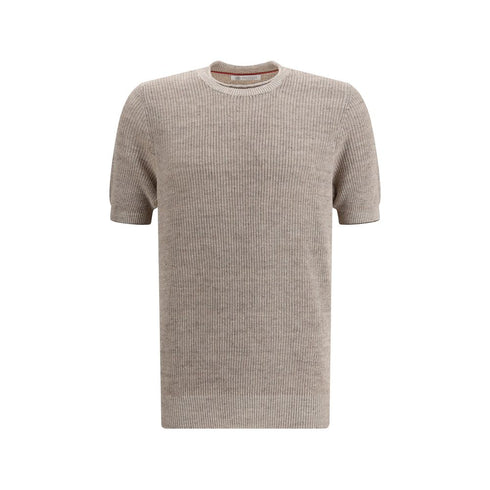 Brunello Cucinelli Beige Linen T-Shirt