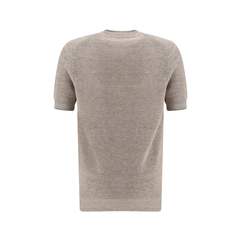 Brunello Cucinelli Beige Linen T-Shirt