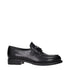 Prada Black Leather Slip-On Loafers