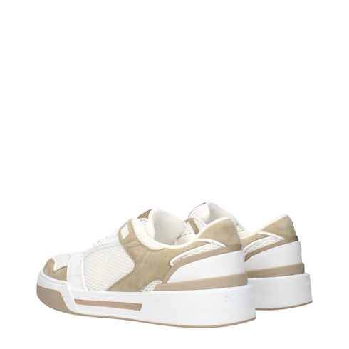 Dolce & Gabbana White Fabric Low Top Sneakers