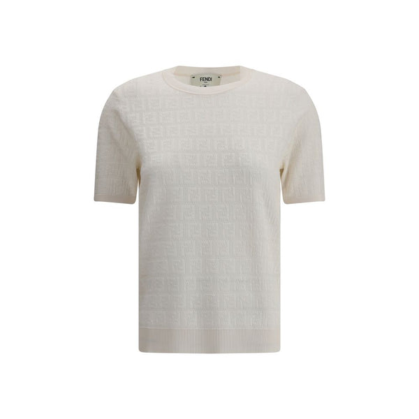 Fendi White Viscose T-Shirt