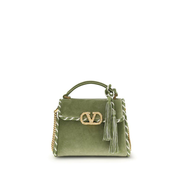 Valentino Garavani Green Calf Leather Bos Taurus Shoulder Bag