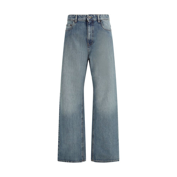 Miu Miu Blue Cotton Straight-Leg Jeans